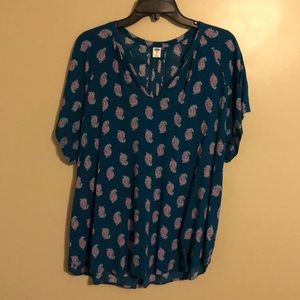 EUC oldnavy v-neck blouse sz XL